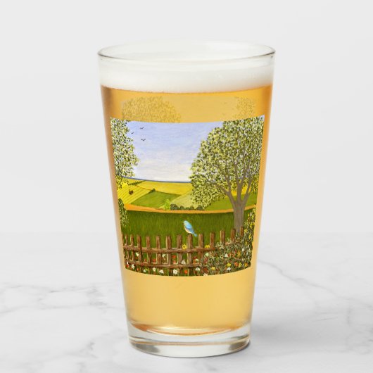 Schöne Aussicht Weiß Glas (Vorne (Gefüllt))