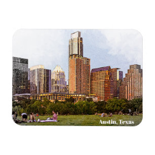 Schöne Austin Texas Skyline Reise Magnet