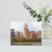 Schöne Austin Texas Skyline Travel Postkarte (Stehend Vorderseite)