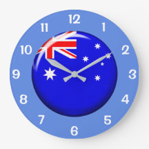 Schöne australische Knopfmauer-Uhr