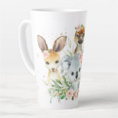 Schöne australische Tiere Pink Floral Koala Milchtasse (Linke Ecke)