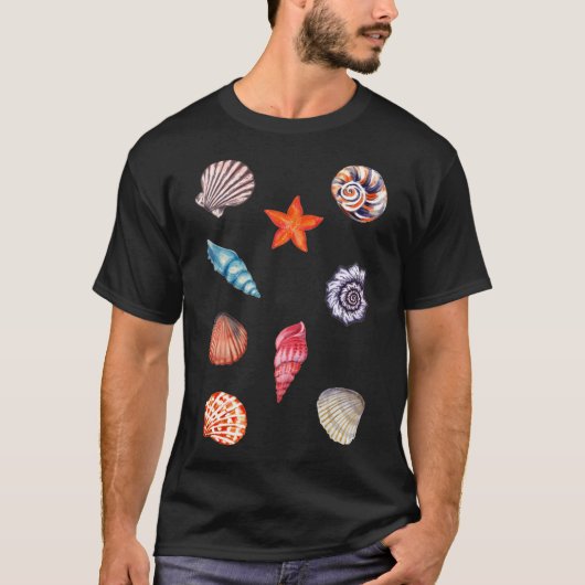 Schöne Auswahl an farbigen Extravaganten Muscheln  T-Shirt (Vorderseite)
