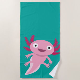 Schöne Axolotl-Illustration Strandtuch