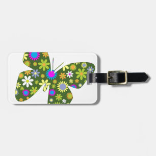 Schöne Aziza Butterfly Whimsy Blüten Gepäckanhänger