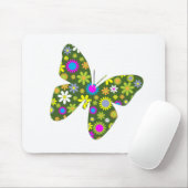 Schöne Aziza Butterfly Whimsy Blüten Mousepad (Mit Mouse)