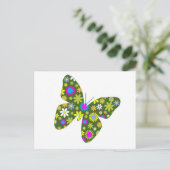Schöne Aziza Butterfly Whimsy Blüten Postkarte (Stehend Vorderseite)