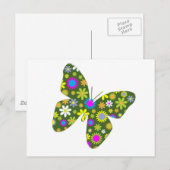 Schöne Aziza Butterfly Whimsy Blüten Postkarte (Vorne/Hinten)