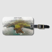 Schöne Azoren-Inseln Küstensicht Gepäckanhänger (Vorderseite (Horizontal))