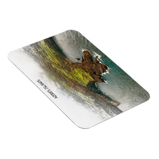 Schöne Azoren-Inseln Küstensicht Magnet (Rechte Seite)