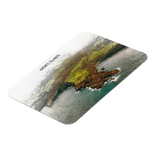 Schöne Azoren-Inseln Küstensicht Magnet (Linke Seite)