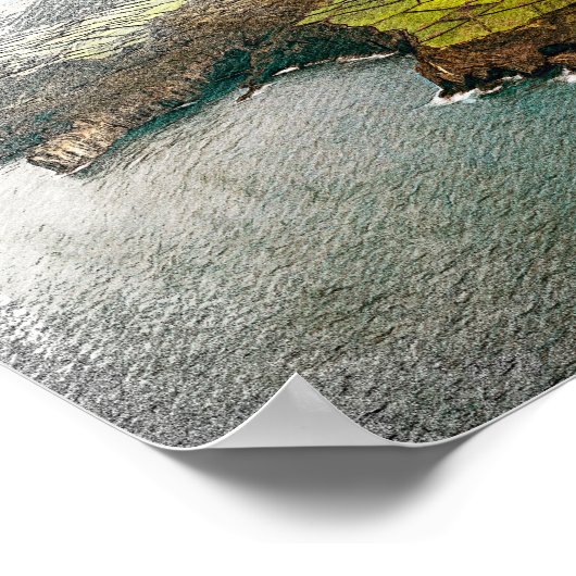 Schöne Azoren-Inseln Küstensicht Poster (Ecke)