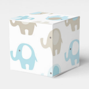 Schöne Baby Blue Elephants Geschenkschachtel