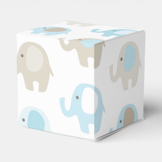 Schöne Baby Blue Elephants Geschenkschachtel (Rückseite)