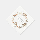 Schöne Baby Bunny Deer Fox Floral Baby Dusche Serviette (Ecke)