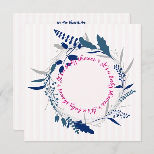 Schöne Baby Dusche Einladung Vorlage (Vorne/Hinten)