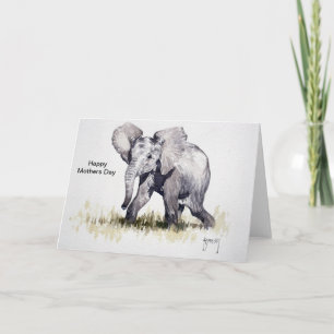 Schöne Baby Elephant Mothers Day Card Karte
