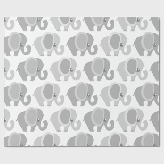 Schöne Baby Elephants Geschenkpapier (Flach)