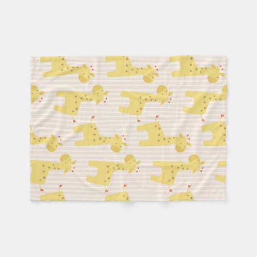 Schöne Baby-Giraffe Fleecedecke (Vorderseite (Horizontal))