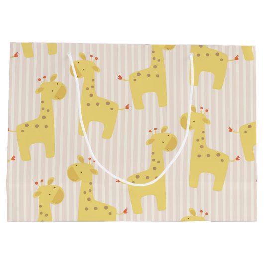 Schöne Baby-Giraffe Große Geschenktüte (Rückseite)