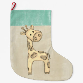 Schöne Baby-Giraffe Weihnachten Großer Weihnachtsstrumpf