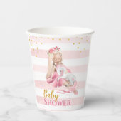 Schöne Baby Girl Babydusche Pappbecher (Vorderseite)