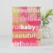 Schöne Baby Girl Collection Einladung (Stehend Vorderseite)