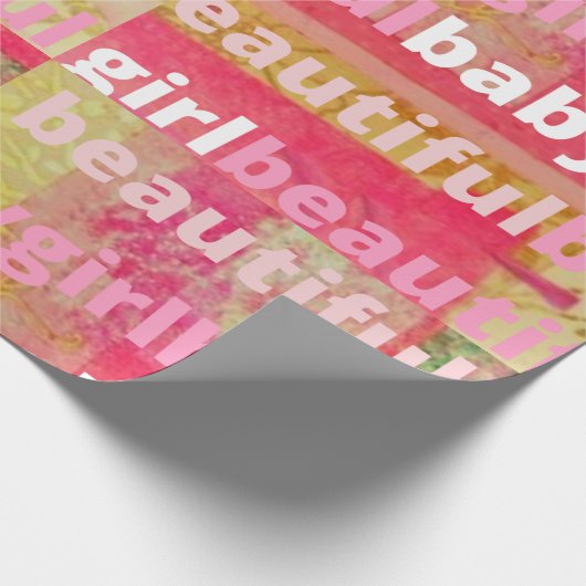 Schöne Baby Girl Collection Geschenkpapier (Ecke)