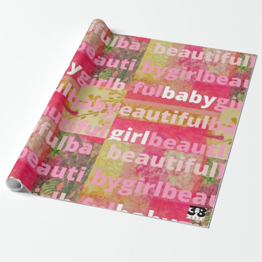 Schöne Baby Girl Collection Geschenkpapier (Ungerollt)