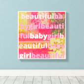 Schöne Baby Girl Collection Leinwanddruck (Insitu (Holzboden))