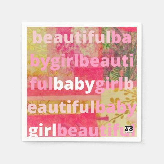 Schöne Baby Girl Collection Serviette (Vorderseite)