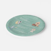 Schöne Baby-Kinderzimmer-Reime Pappteller (Schrägansicht)