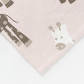 Schöne Baby-Rosa-Giraffe Fleecedecke (Ecke)