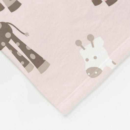 Schöne Baby-Rosa-Giraffe Fleecedecke (Ecke)