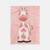 Schöne Baby-Rosa-Giraffe Fleecedecke (Vorderseite)