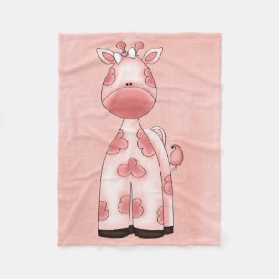 Schöne Baby-Rosa-Giraffe Fleecedecke