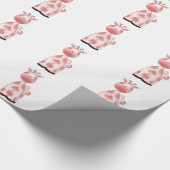 Schöne Baby-Rosa-Giraffe Geschenkpapier (Ecke)