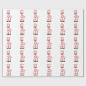 Schöne Baby-Rosa-Giraffe Geschenkpapier (Flach)