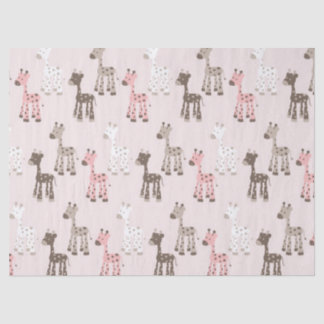 Schöne Baby-Rosa-Giraffe Seidenpapier