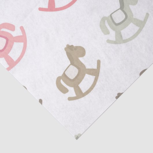 Schöne Baby-Schaukelpferde Seidenpapier (Detail)