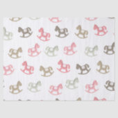 Schöne Baby-Schaukelpferde Seidenpapier (Vorderseite)