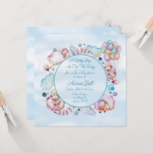 Schöne Babydusche (Vorderseite/Rückseite Beispiel)