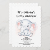 Schöne Babydusche-Einladung für ein kleines Mädche Einladung (Vorne/Hinten)