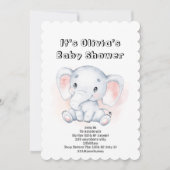 Schöne Babydusche-Einladung für ein kleines Mädche Einladung (Vorderseite)