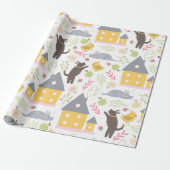 Schöne Babydusche für Welpen und Vögel Geschenkpapier (Ungerollt)