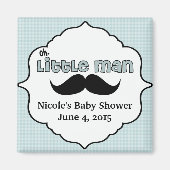 Schöne Babydusche Litman Mustache Magnet (Vorne)
