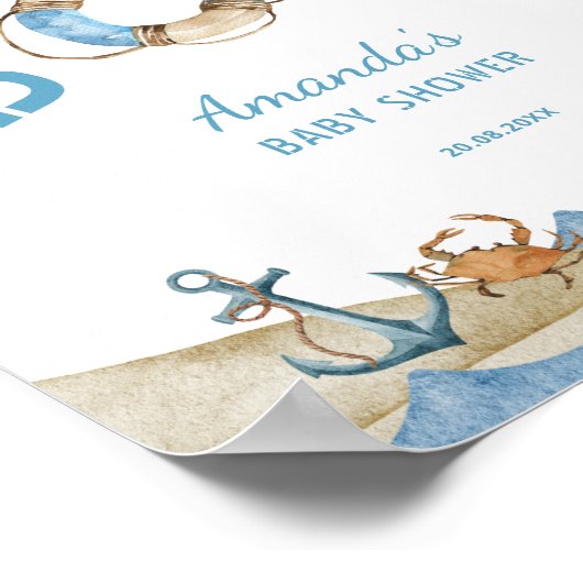 Schöne Babydusche Poster (Ecke)