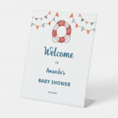 Schöne Babydusche Sockelschild (Vorderseite)