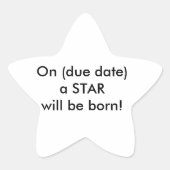 Schöne Babydusche! Stern-Aufkleber (Vorderseite)