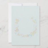 Schöne Babyduschkarte mit Babynahrung Einladung (Rückseite)