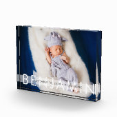 Schöne Babystände mit Namen Fotoblock (Rechts)